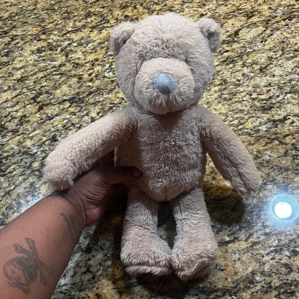 Cloud Island Tan Plush Teddy Bear Blue Nose Stuffed Animal Target 15"‎